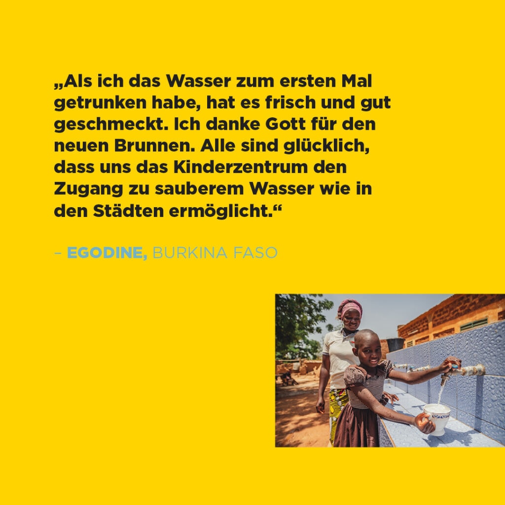 alt="Weltwassertag 2023, Kinder haben endlich Zugang zu sauberem Wasser, Compassion Deutschland"